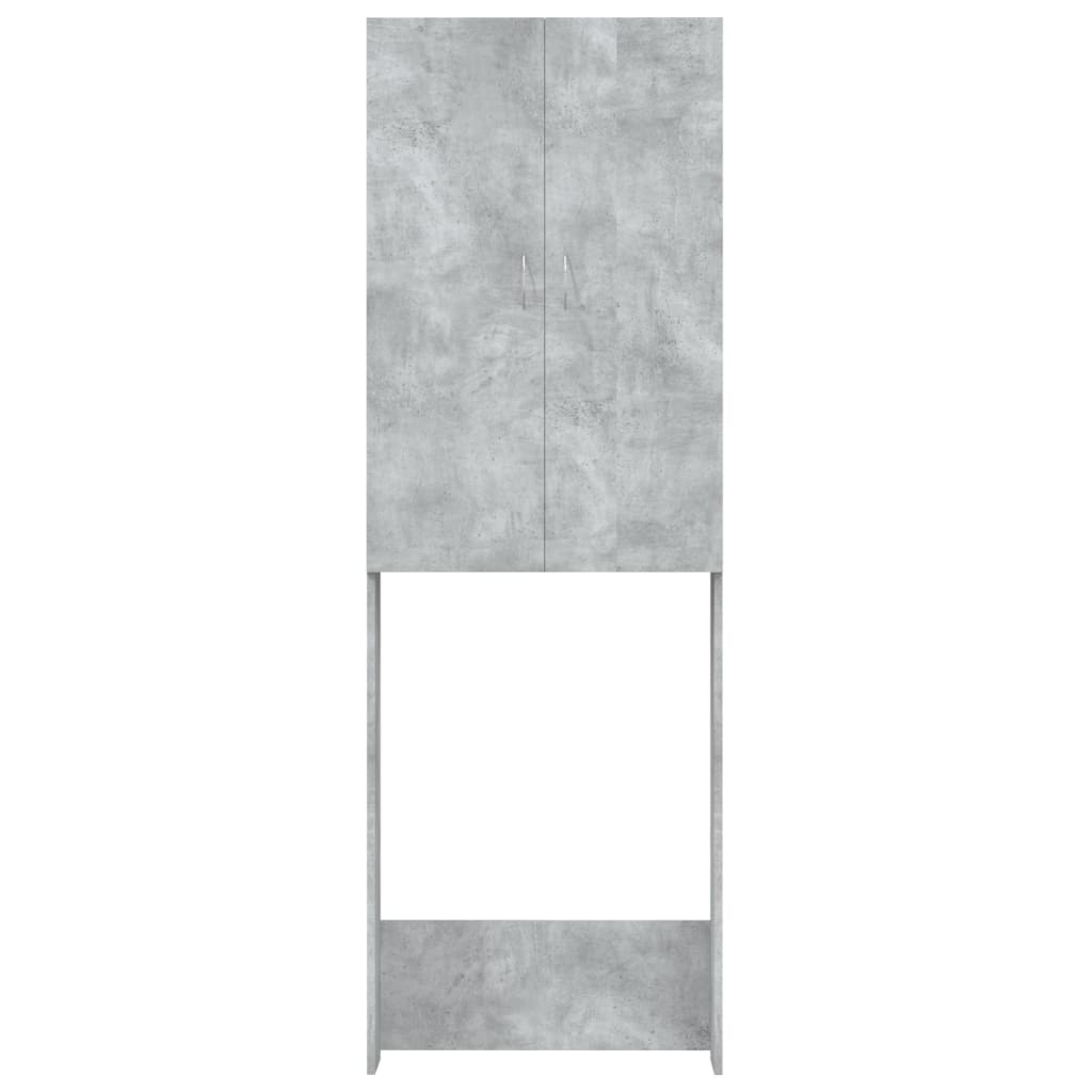 Mobile per Lavatrice Grigio Cemento 64x25,5x190cm - homemem39