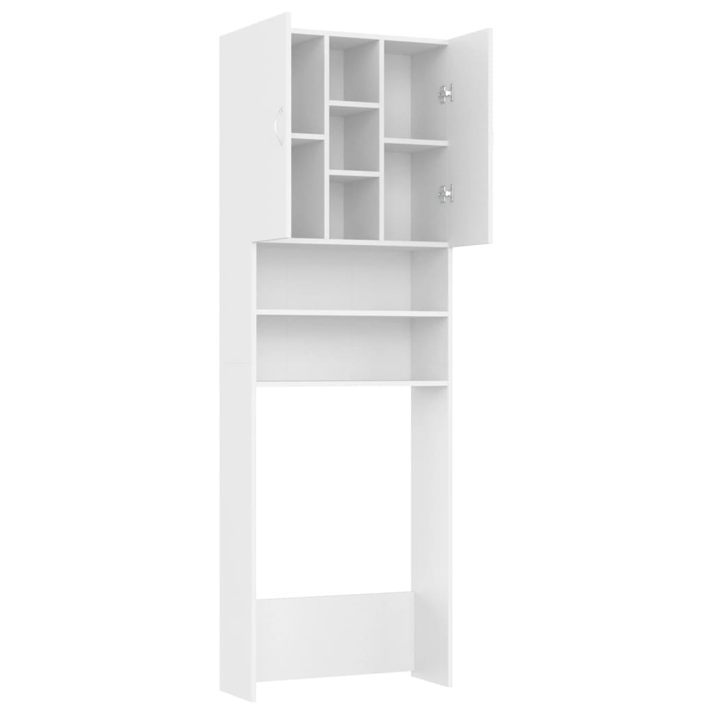 Mobile per Lavatrice Bianco 64x25,5x190 cm - homemem39