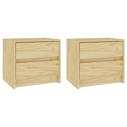 Comodini 2 pz 40x30,5x35,5 cm in Legno Massello di Pino - homemem39