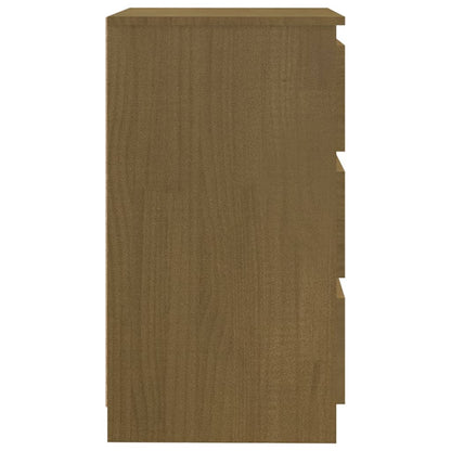 Comodino Miele 60x36x64 cm in Legno Massello di Pino - homemem39