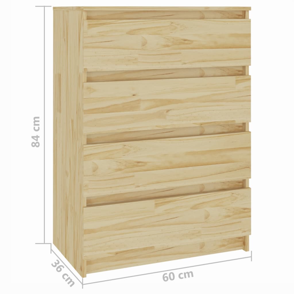 Credenza 60x36x84 cm in Legno Massello di Pino - homemem39