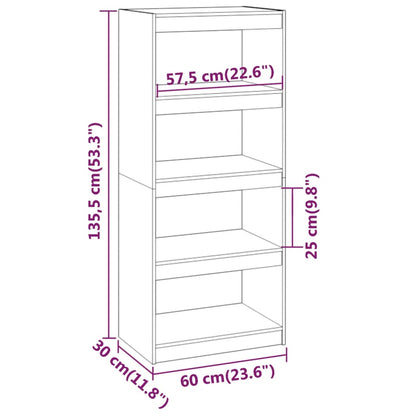 Libreria/Divisorio Miele 60x30x135,5 cm Legno Massello di Pino - homemem39