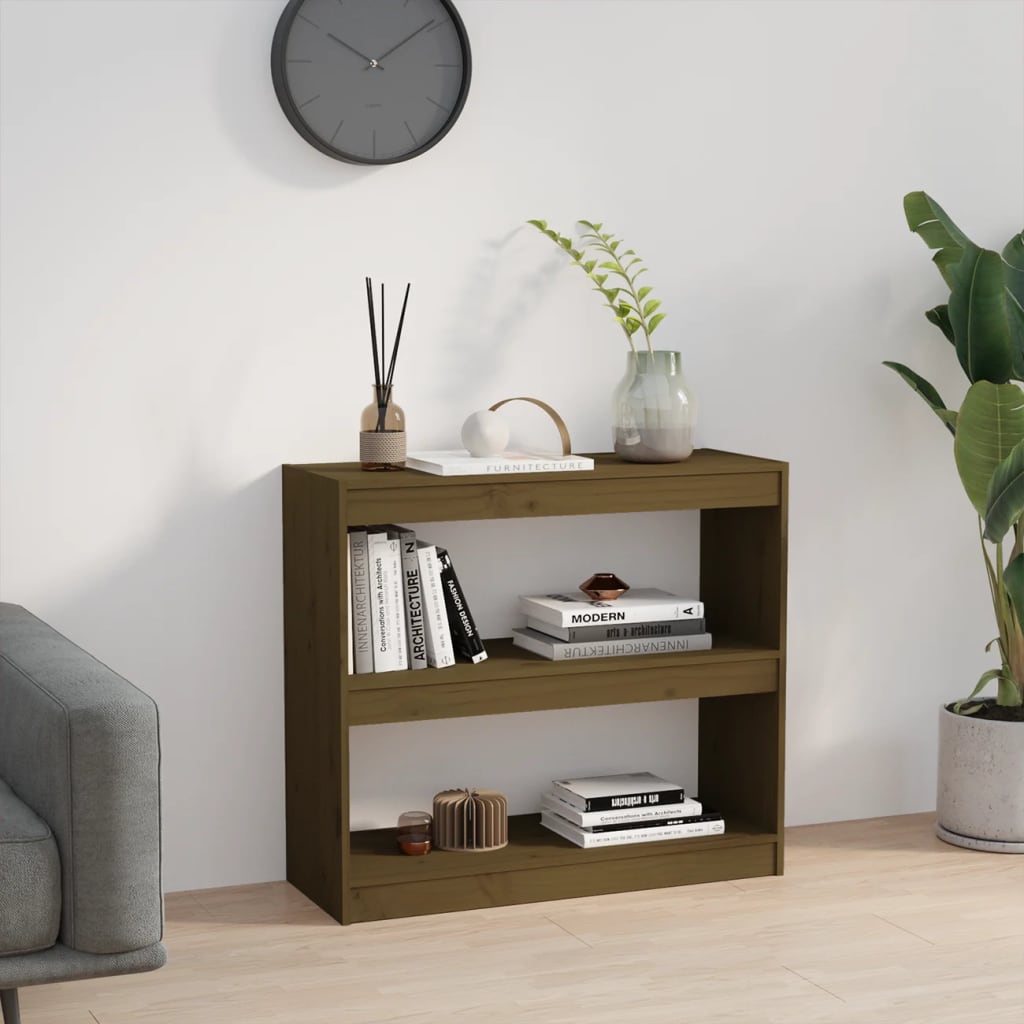 Libreria/Divisorio Miele 80x30x71,5 cm Legno Massello di Pino - homemem39