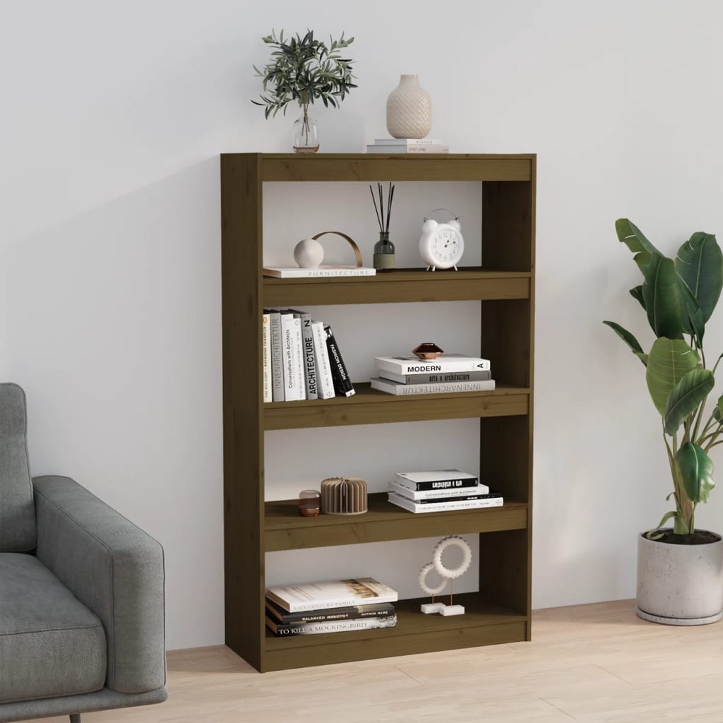 Libreria/Divisorio Miele 80x30x135,5 cm Legno Massello di Pino - homemem39