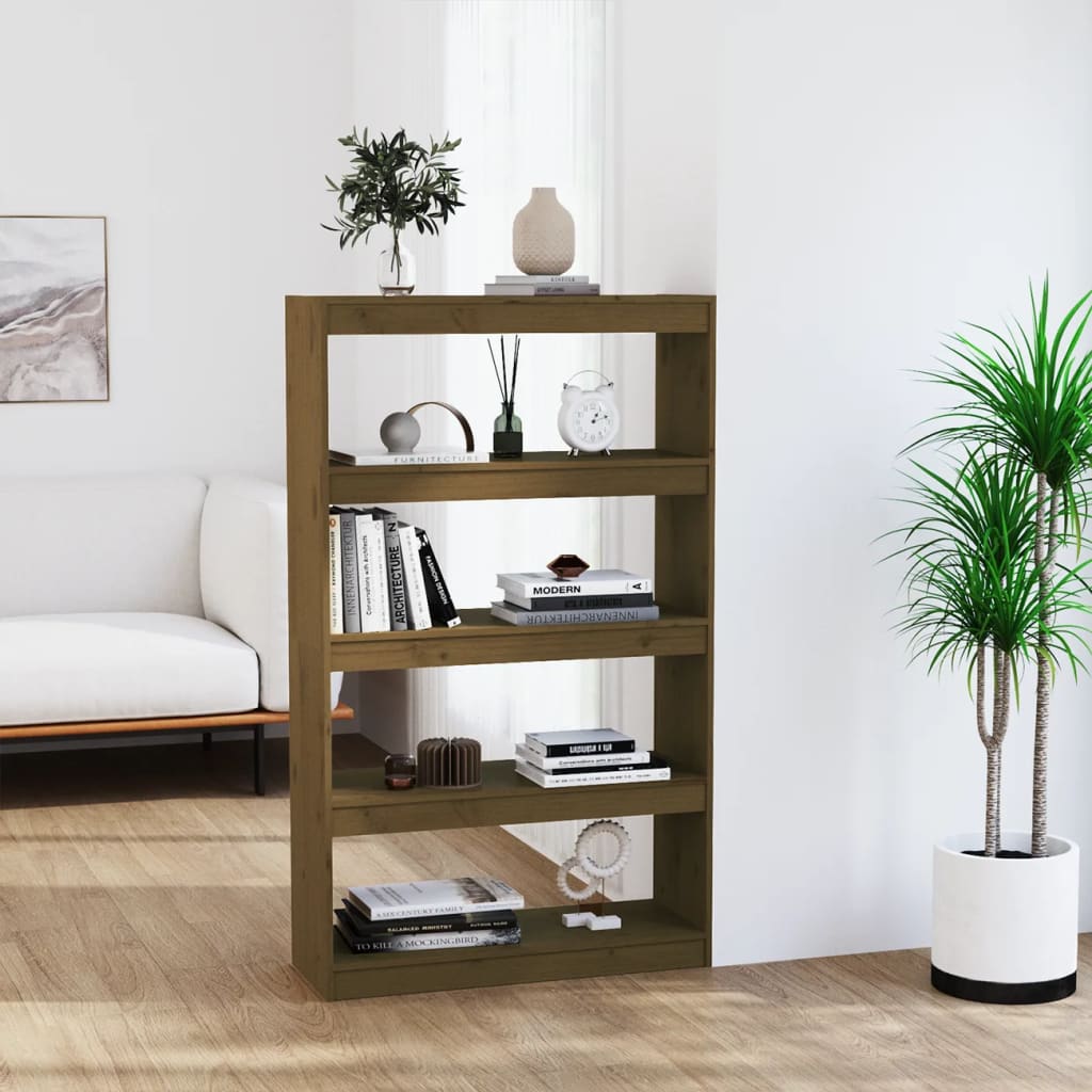 Libreria/Divisorio Miele 80x30x135,5 cm Legno Massello di Pino - homemem39