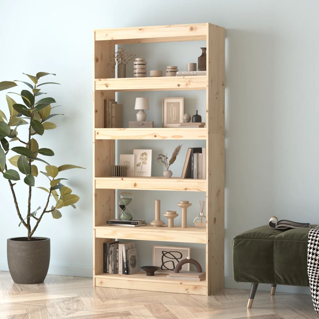 Libreria/Divisorio 80x30x167,4 cm Legno Massello di Pino - homemem39