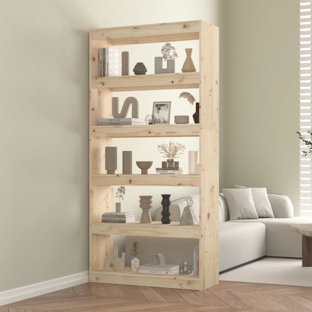 Libreria/Divisorio 80x30x167,4 cm Legno Massello di Pino - homemem39