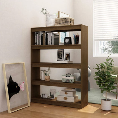 Libreria/Divisorio Marrone Miele 100x30x135,5 cm Legno di Pino - homemem39