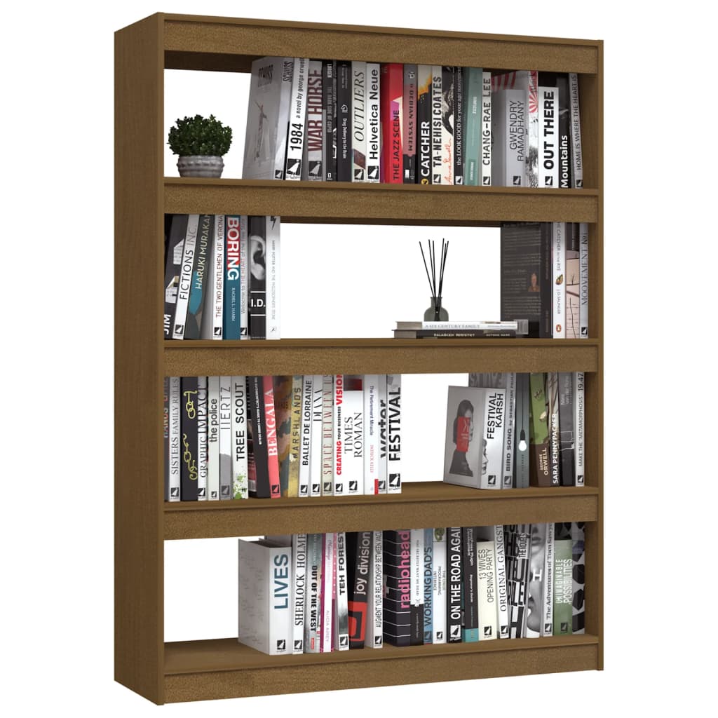 Libreria/Divisorio Marrone Miele 100x30x135,5 cm Legno di Pino - homemem39