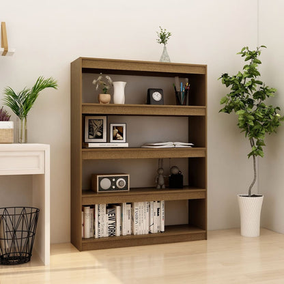 Libreria/Divisorio Marrone Miele 100x30x135,5 cm Legno di Pino - homemem39