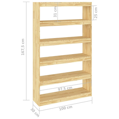 Libreria/Divisorio 100x30x167,5 cm in Massello di Pino - homemem39