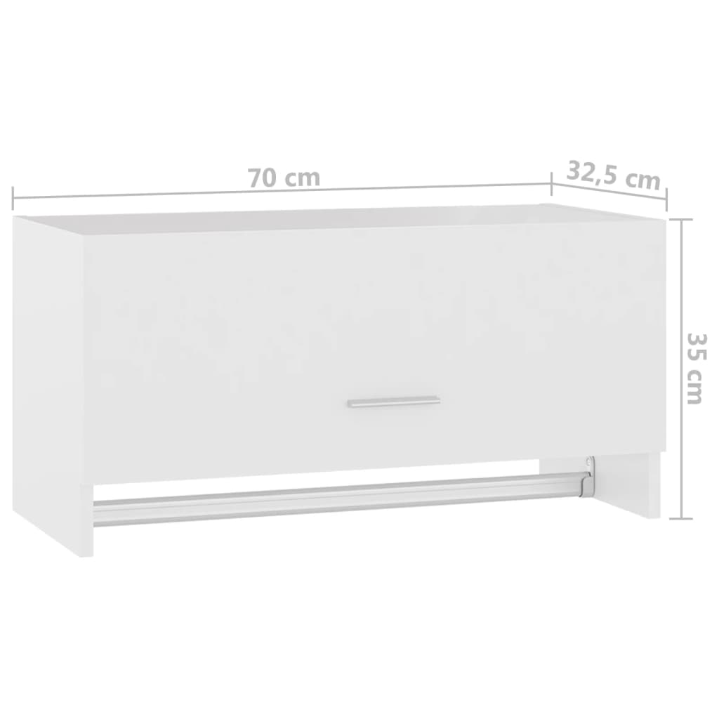 Armadio Bianco 70x32,5x35 cm in Truciolato - homemem39