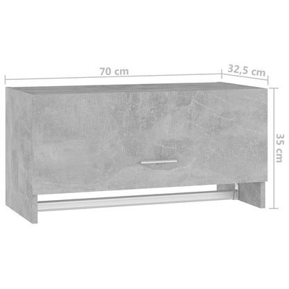 Armadio Grigio Cemento 70x32,5x35 cm in Truciolato - homemem39
