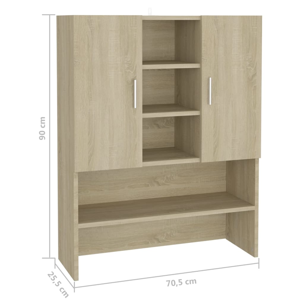 Mobile per Lavatrice Rovere Sonoma 70,5x25,5x90 cm - homemem39