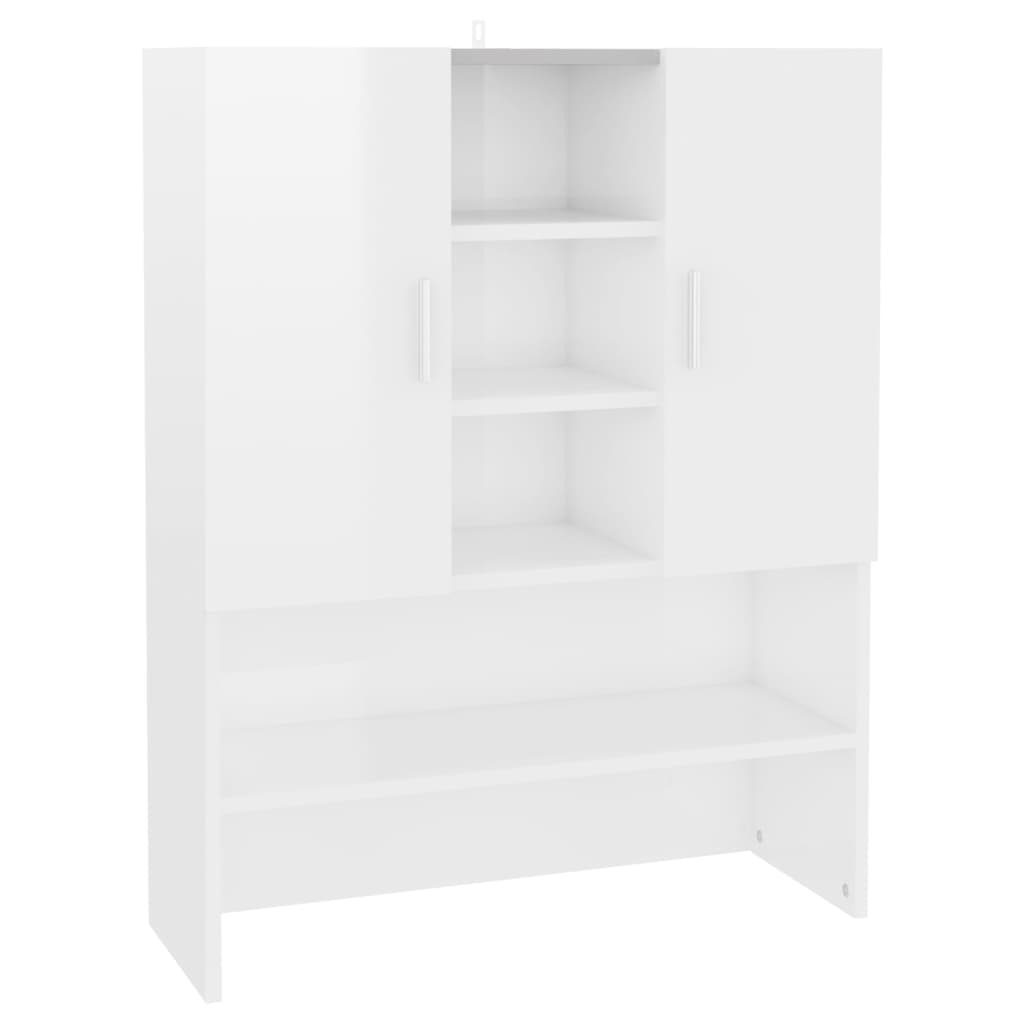 Mobile per Lavatrice Bianco Lucido 70,5x25,5x90 cm - homemem39