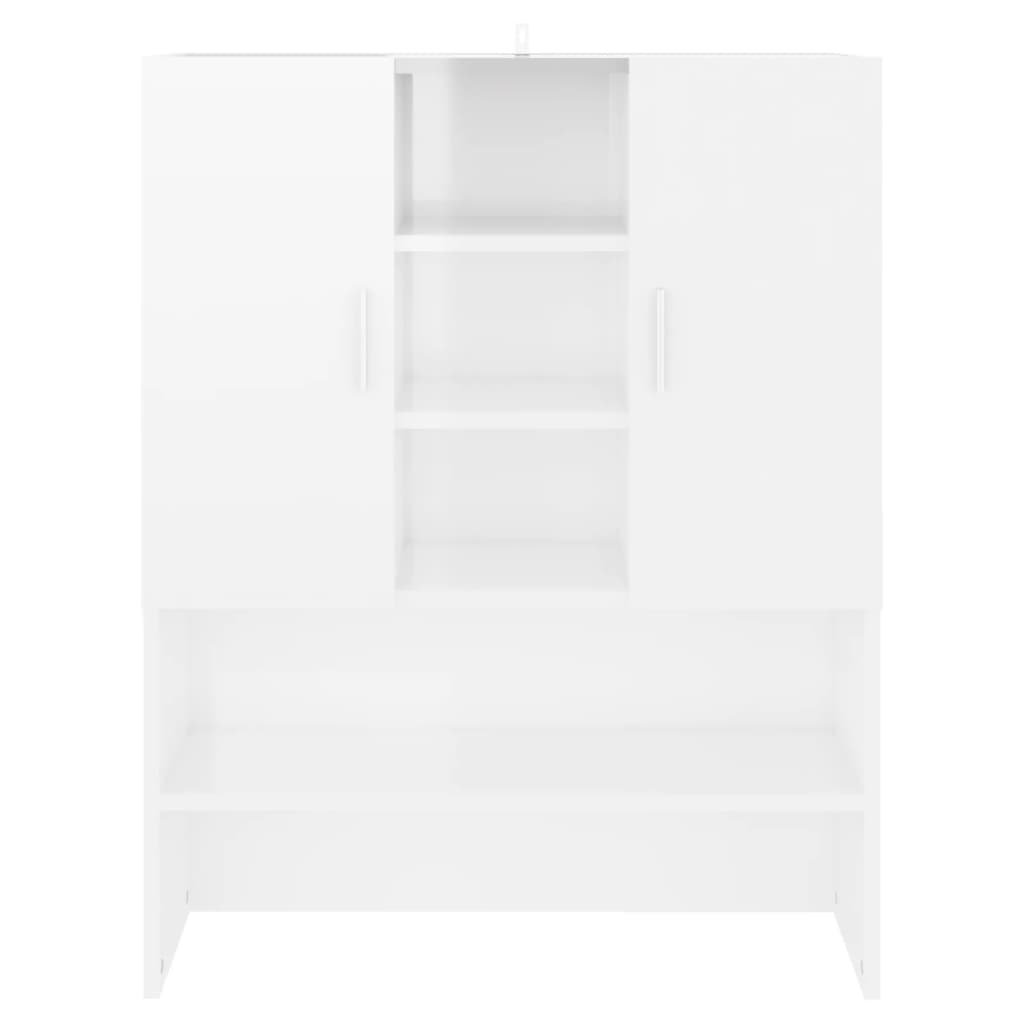 Mobile per Lavatrice Bianco Lucido 70,5x25,5x90 cm - homemem39