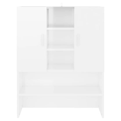 Mobile per Lavatrice Bianco Lucido 70,5x25,5x90 cm - homemem39