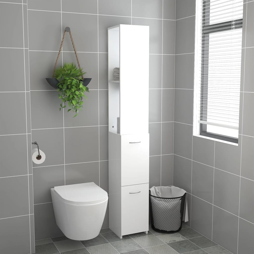 Armadietto da Bagno Bianco 25x25x170 cm in Truciolato - homemem39