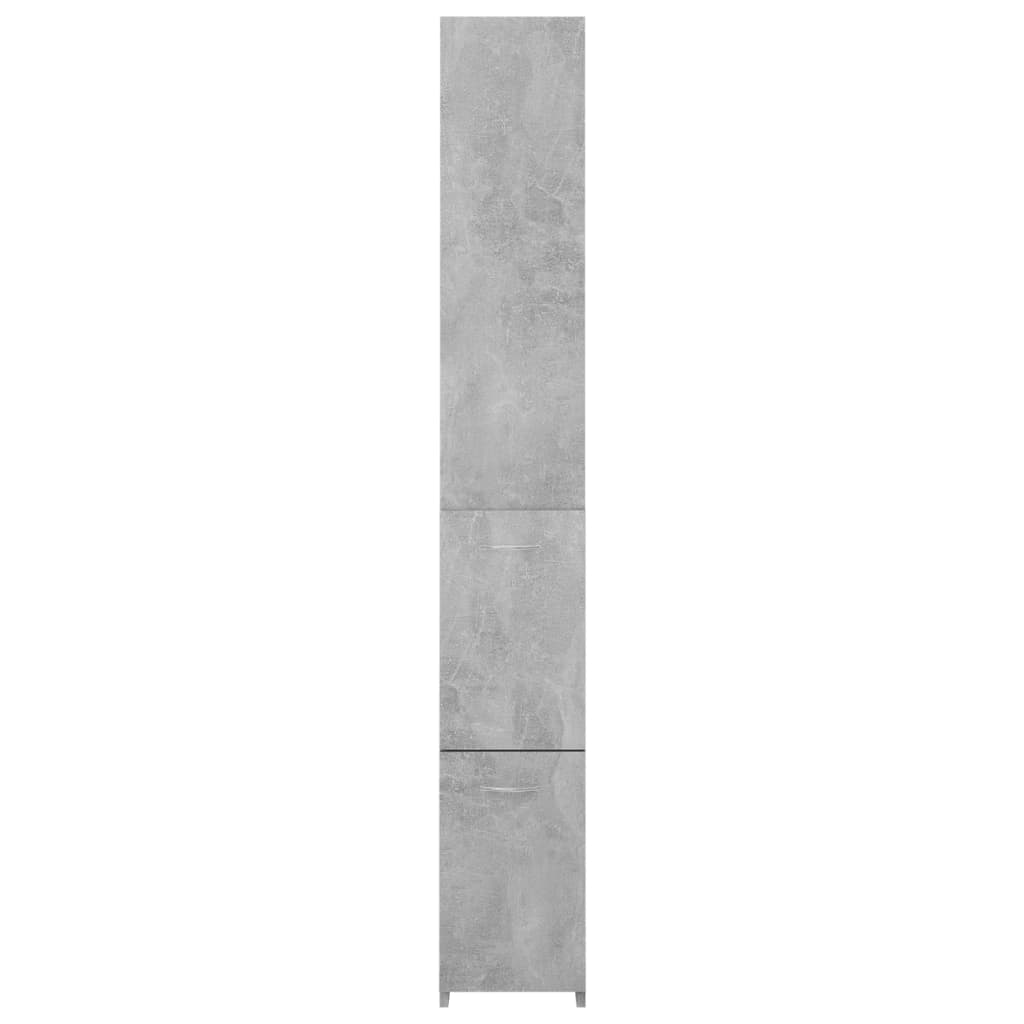 Armadio da Bagno Grigio Cemento 25x25x170 cm in Truciolato - homemem39