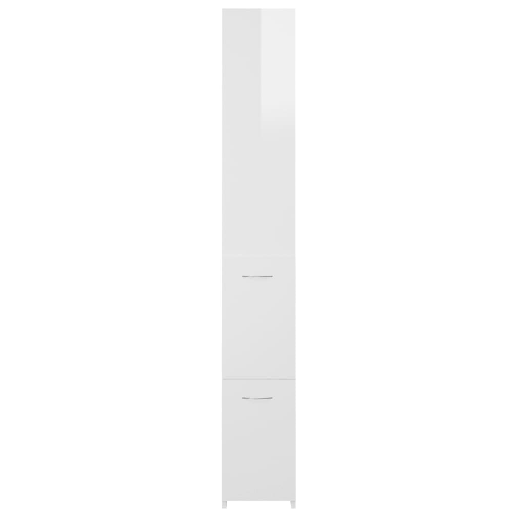 Armadietto da Bagno Bianco Lucido 25x25x170 cm in Truciolato - homemem39