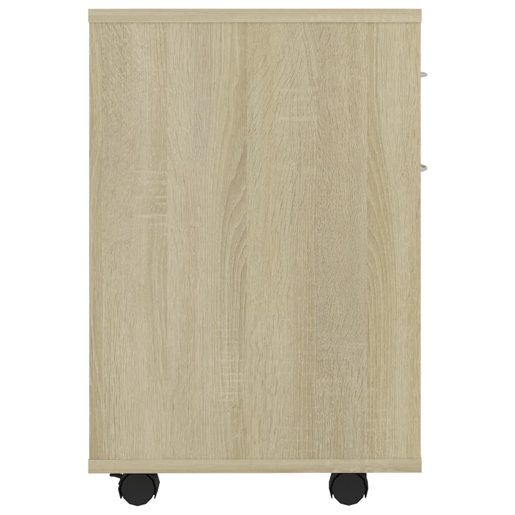 Armadietto con Ruote Rovere Sonoma 45x38x54cm Legno Multistrato - homemem39