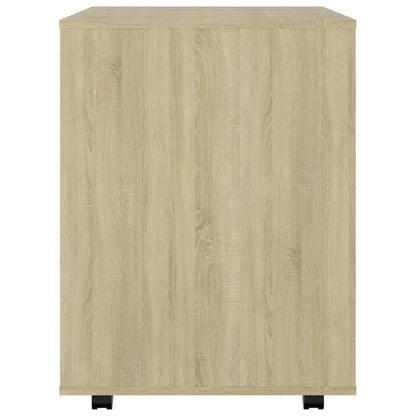 Mobiletto con Rotelle Rovere Sonoma 60x53x72 cm in Truciolato - homemem39