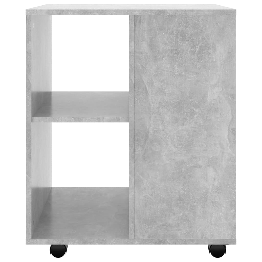 Mobiletto con Rotelle Grigio Cemento 60x53x72 cm in Truciolato - homemem39