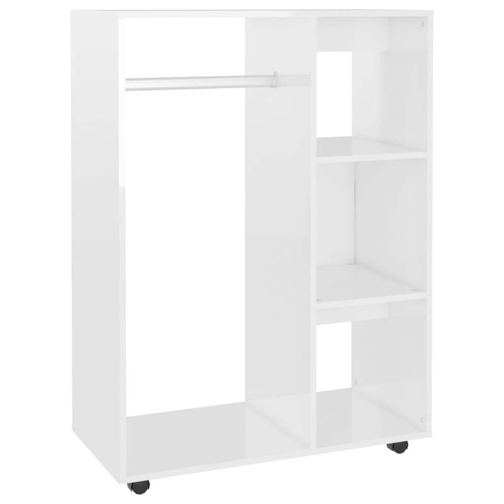 Armadio Bianco Lucido 80x40x110 cm in Truciolato - homemem39