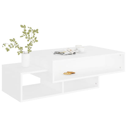 Tavolino da Salotto Bianco 102x55x42 cm Legno Legno Multistrato - homemem39