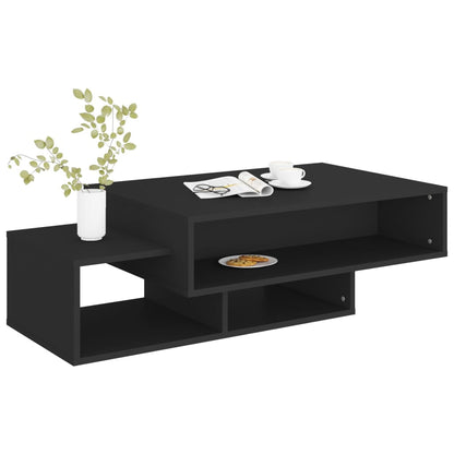 Tavolino da Salotto Nero 105x55x32 cm in Truciolato - homemem39