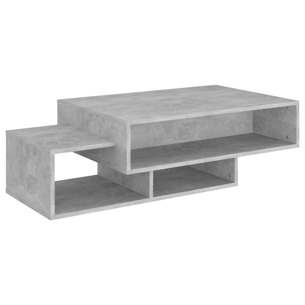 Tavolino da Salotto Grigio Cemento 105x55x32 cm in Truciolato - homemem39