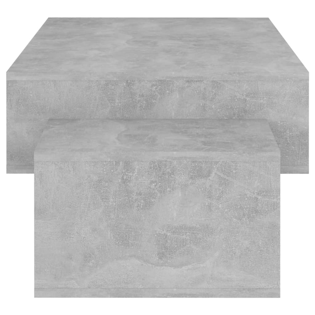 Tavolino da Salotto Grigio Cemento 105x55x32 cm in Truciolato - homemem39