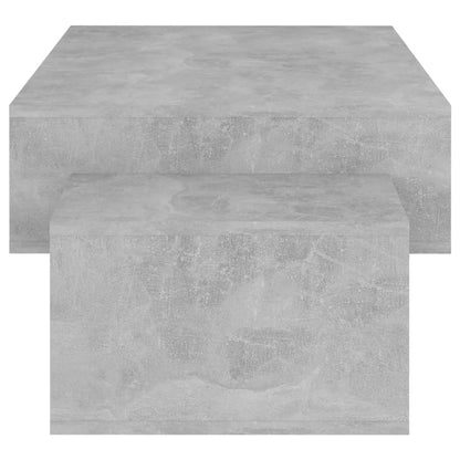 Tavolino da Salotto Grigio Cemento 105x55x32 cm in Truciolato - homemem39