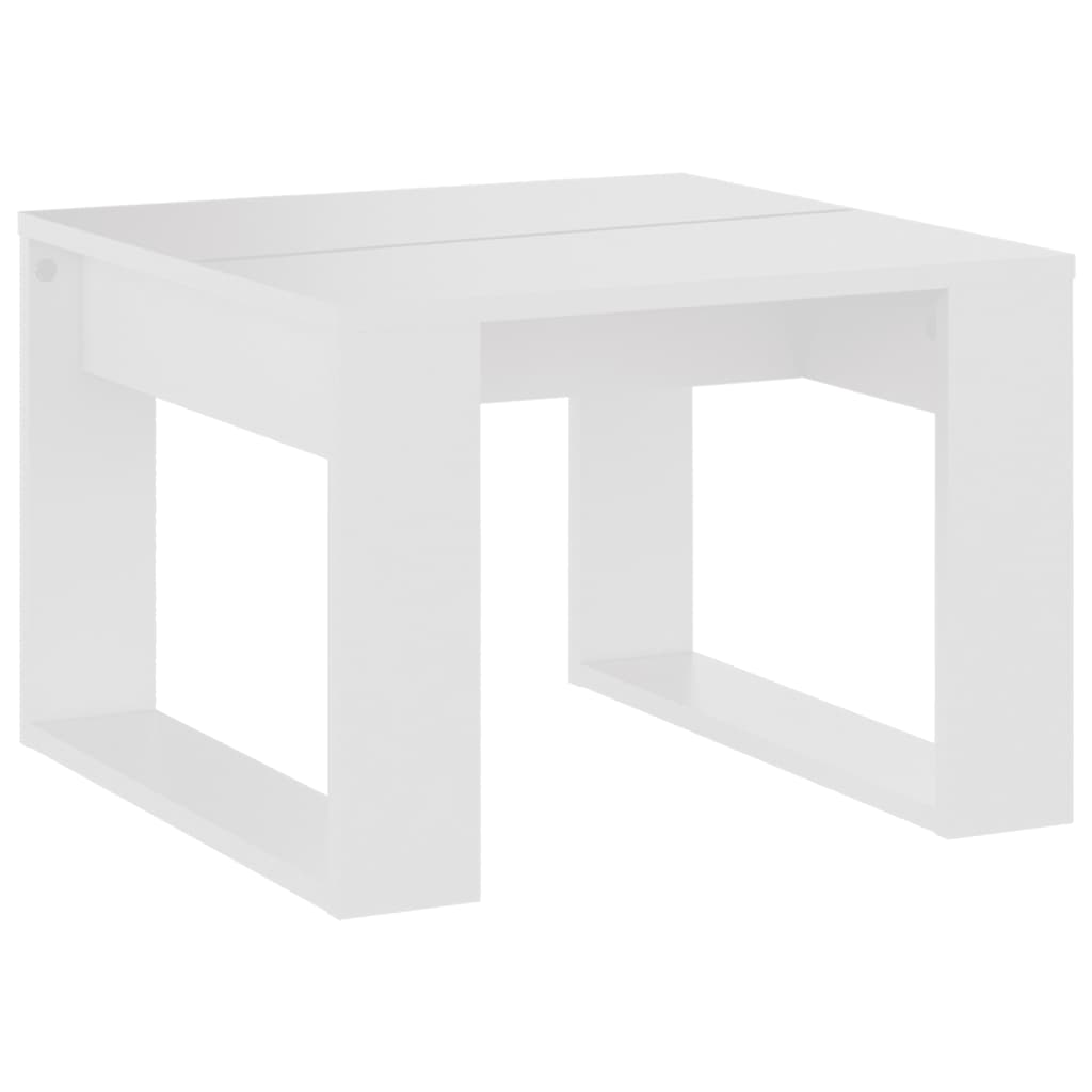 Tavolino Bianco 50x30x50 cm in Legno Multistrato - homemem39