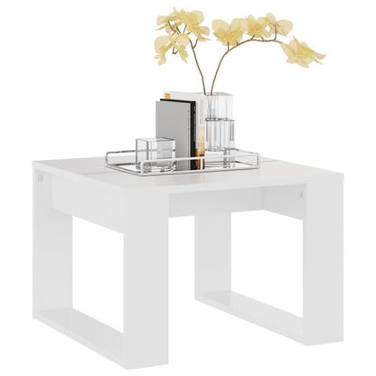 Tavolino Bianco 50x30x50 cm in Legno Multistrato - homemem39