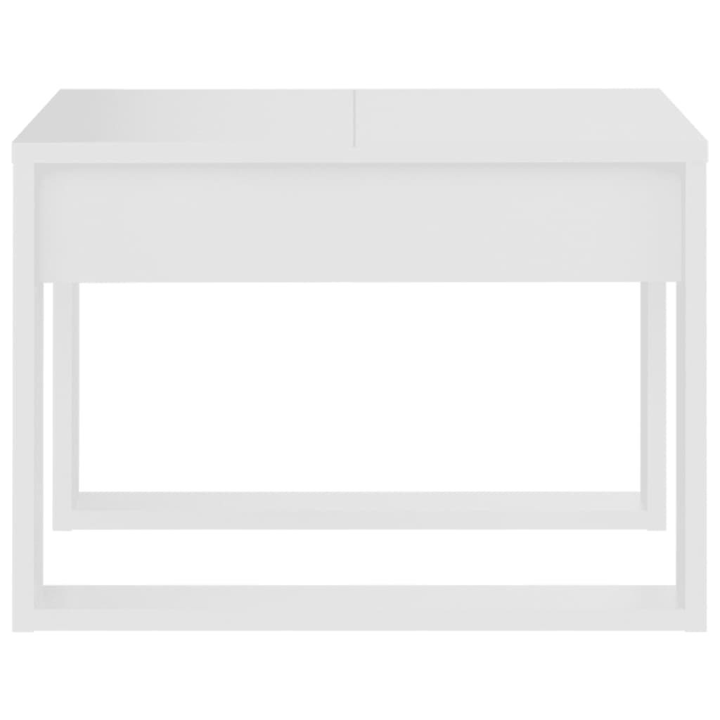 Tavolino Bianco 50x30x50 cm in Legno Multistrato - homemem39