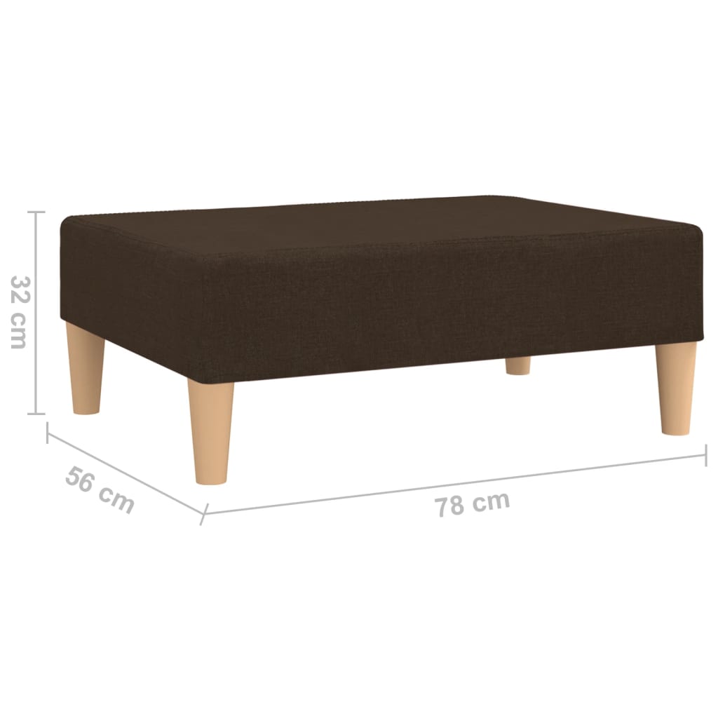 Poggiapiedi Marrone Scuro 78x56x32 cm in Tessuto - homemem39