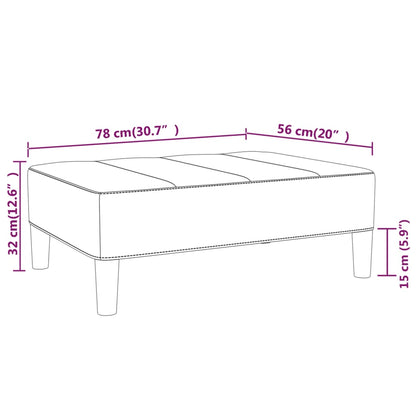 Poggiapiedi Crema 78x56x32 cm in Tessuto - homemem39