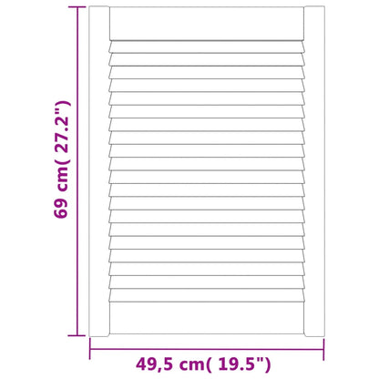 Ante con Design a Lamelle 4 pz 69x49,4 cm in Legno di Pino - homemem39