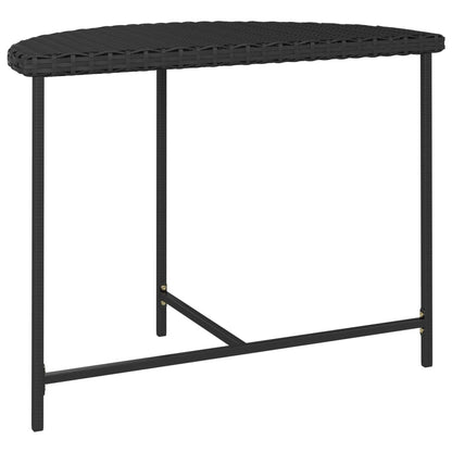 Tavolo da Giardino Nero 100x50x75 cm in Polyrattan - homemem39