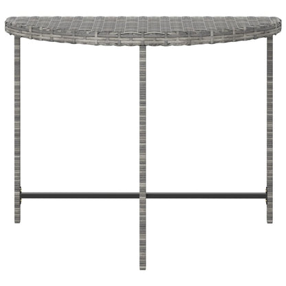 Tavolo da Giardino Grigio 100x50x75 cm in Polyrattan - homemem39