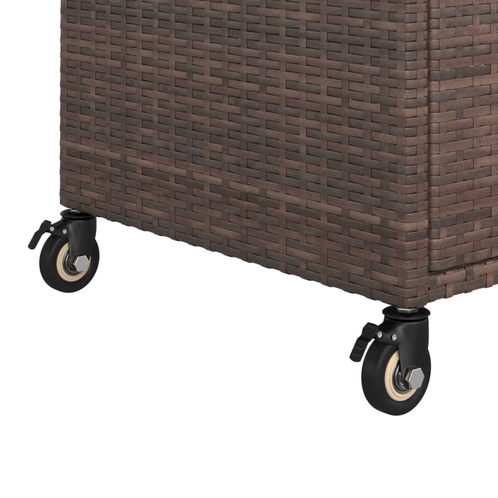 Carrello da Bar con Cassetto Marrone 100x45x97 cm in Polyrattan - homemem39