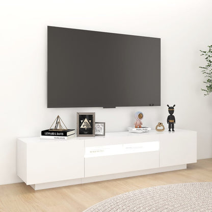 Mobile Porta TV con Luci LED Bianco 180x35x40 cm - homemem39