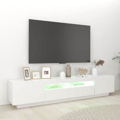 Mobile Porta TV con Luci LED Bianco 200x35x40 cm - homemem39