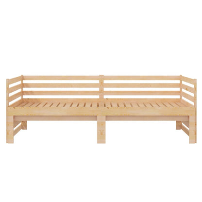 Dormeuse Estraibile in Legno Massello di Pino 2x(90x200) cm - homemem39