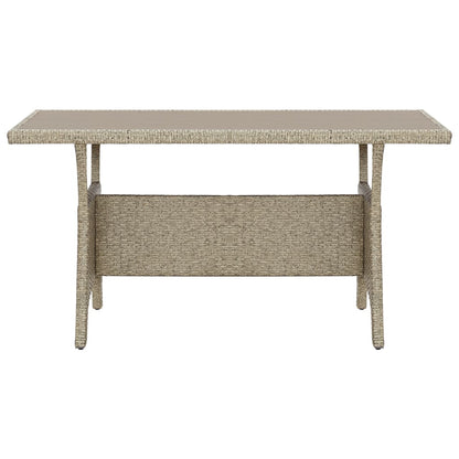 Tavolo da Giardino Grigio 120x70x66 cm in Polyrattan - homemem39