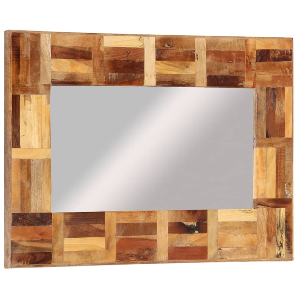 Specchio da Parete in Legno Massello di Recupero 50x80 cm - homemem39