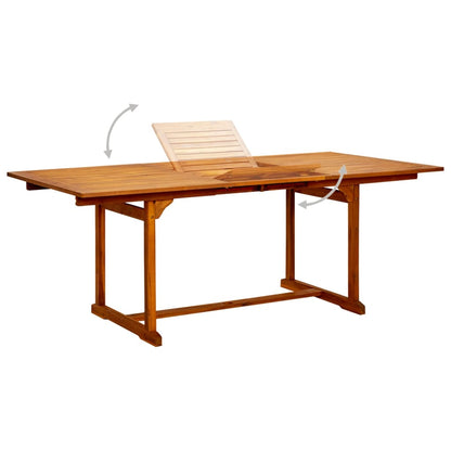 Tavolo da Pranzo per Esterni (150-200)x100x75cm Massello Acacia - homemem39