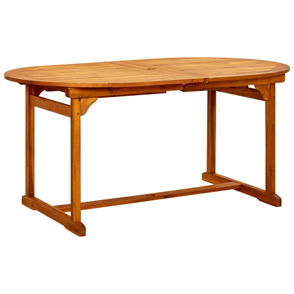 Tavolo da Pranzo per Esterni (160-240)x100x75cm Massello Acacia - homemem39