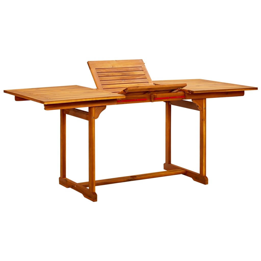 Tavolo da Pranzo per Esterni (120-170)x80x75 cm in Legno Acacia - homemem39